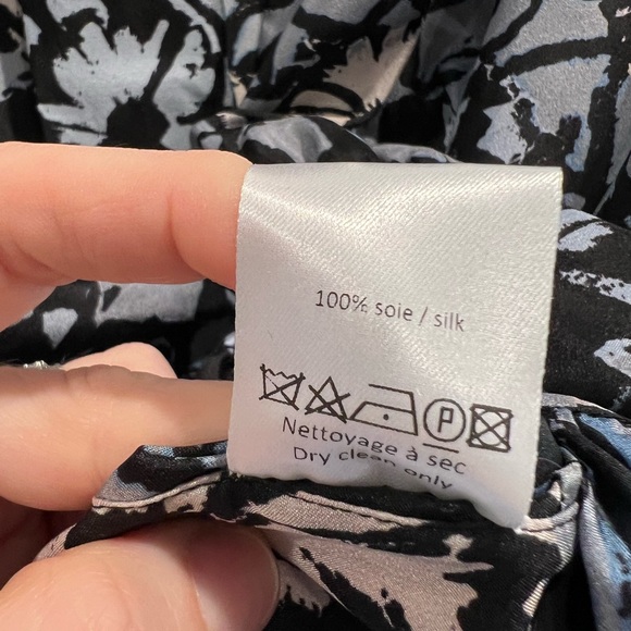 Alaia Cinched Floral Printed Silk Habotai Blouse - Picture 8 of 10